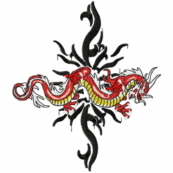 Dragoes Embroidery Design 7 Dragoes Embroidery Design 7